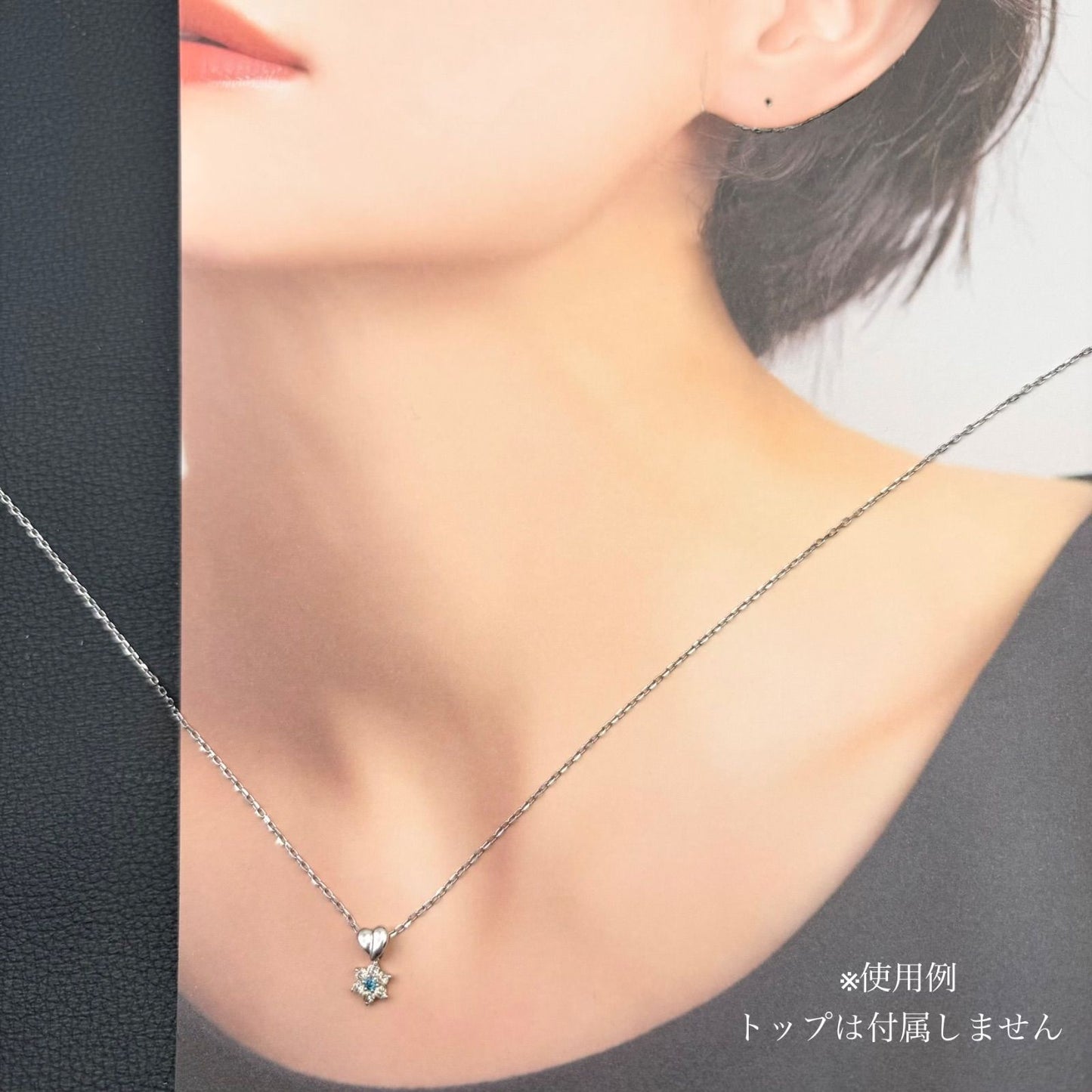 MIKIMOTO K18 white gold chain necklace measuring 40cm and weighing 1.8 grams
