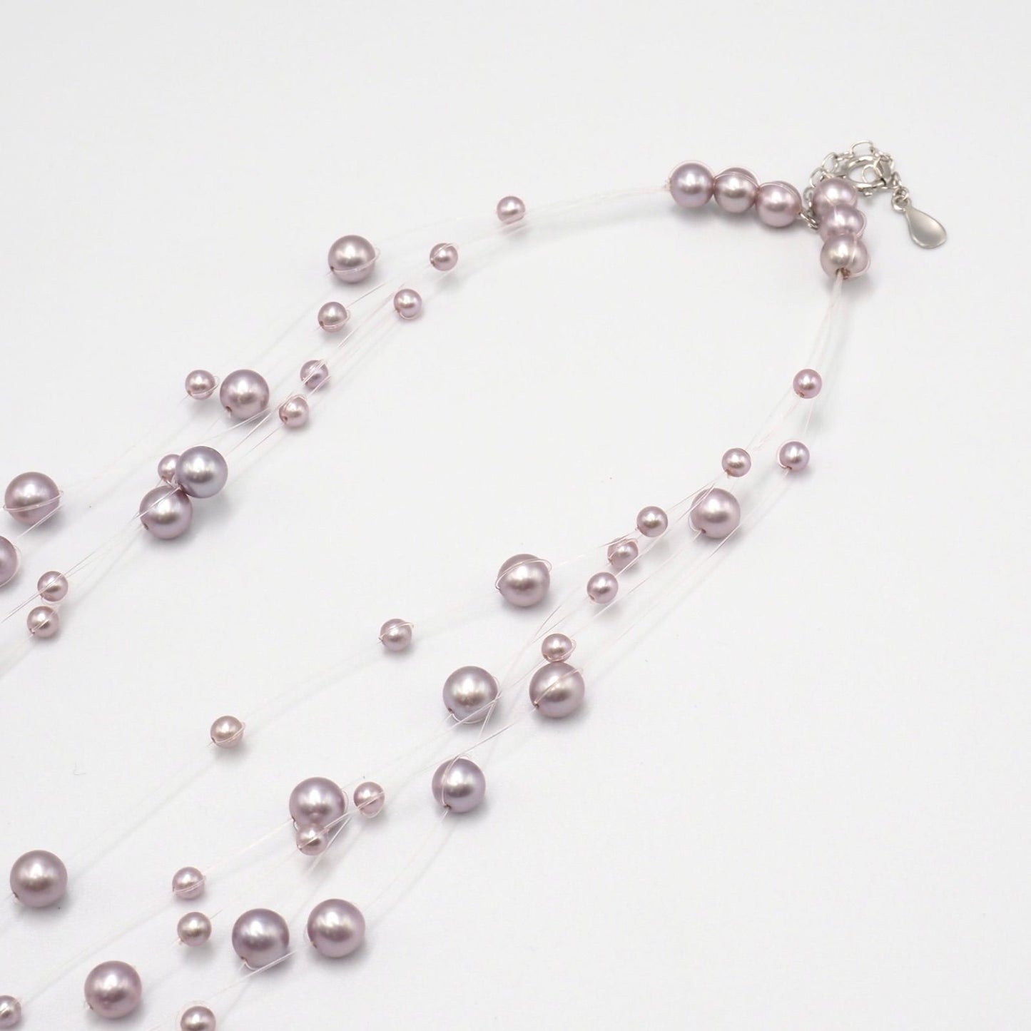TASAKI 5-row pearl necklace choker crafted in silver K18 white gold with a 42.5 cm length