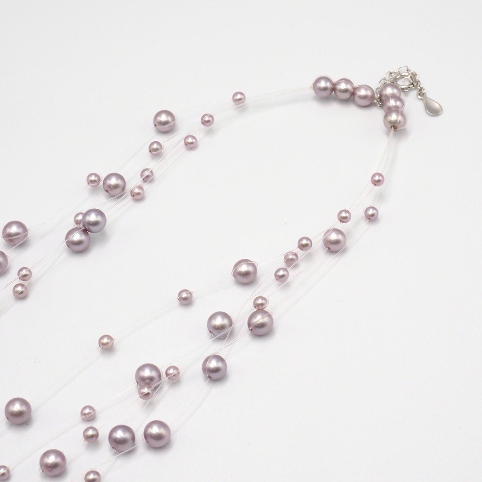 TASAKI 5-row pearl necklace choker crafted in silver K18 white gold with a 42.5 cm length