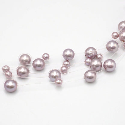TASAKI 5-row pearl necklace choker crafted in silver K18 white gold with a 42.5 cm length