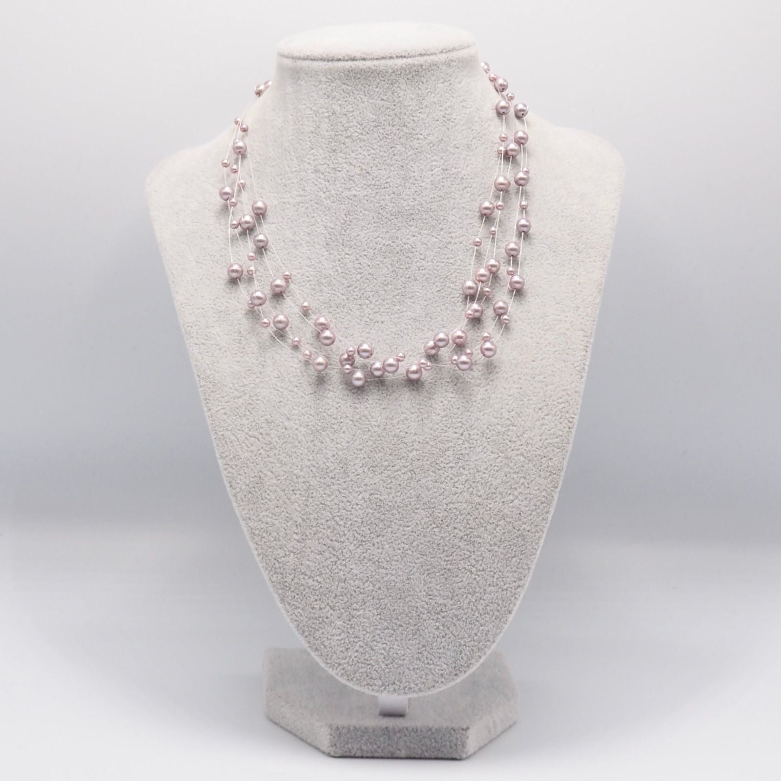 TASAKI 5-row pearl necklace choker crafted in silver K18 white gold with a 42.5 cm length
