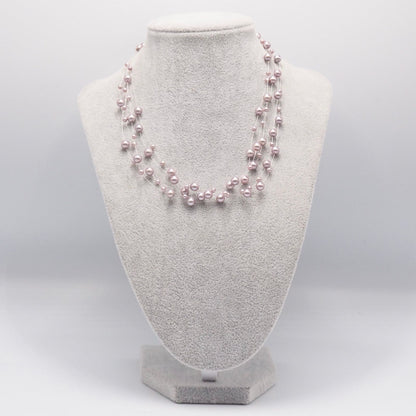 TASAKI 5-row pearl necklace choker crafted in silver K18 white gold with a 42.5 cm length