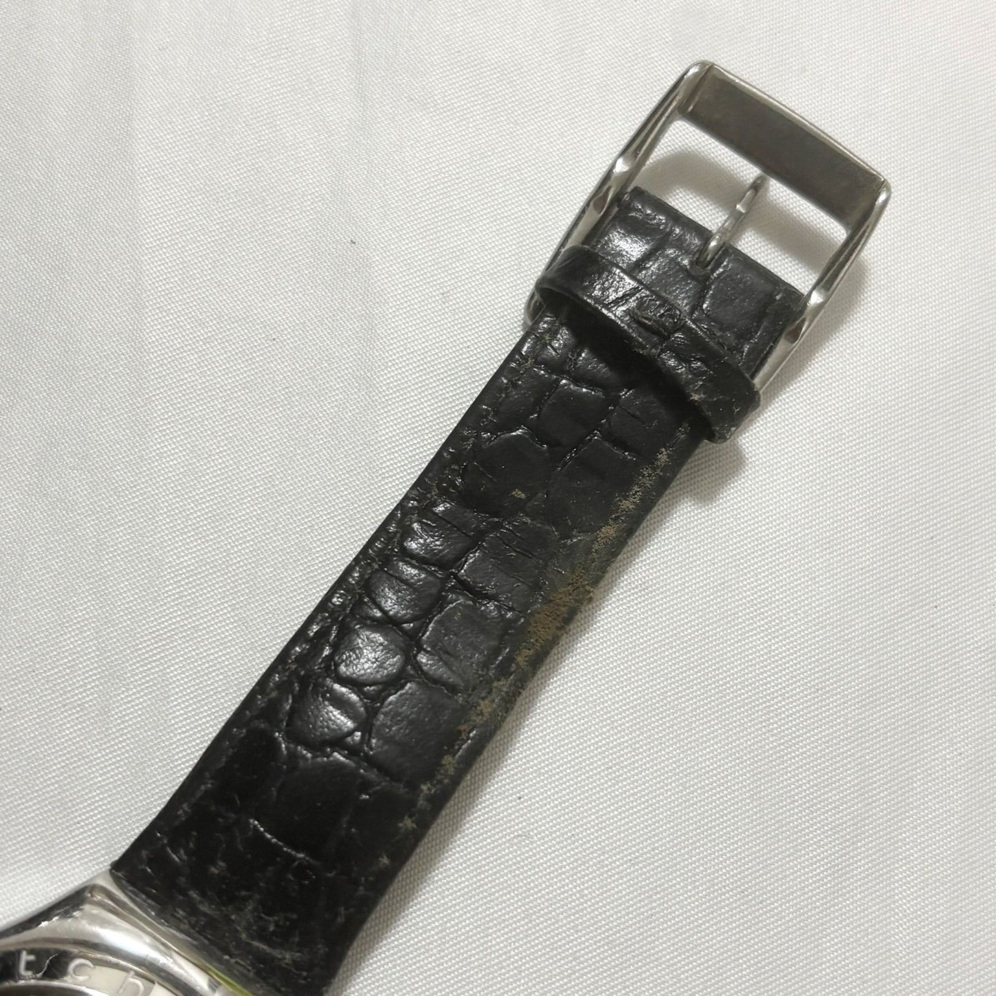 swatch Irony Automatic Skeleton Silver Black Men's — Japanese