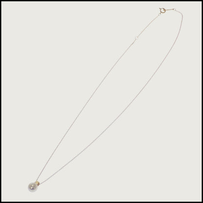 Mikimoto PP-20567K necklace featuring 7mm Akoya pearl pendant on 18K yellow gold 43 cm chain