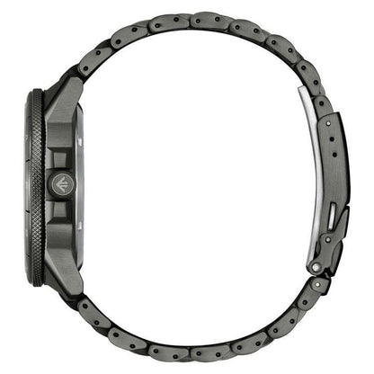Citizen Promaster Nika NB6045-51H Sky Series mechanical GMT watch with gray stainless steel band and sapphire glass