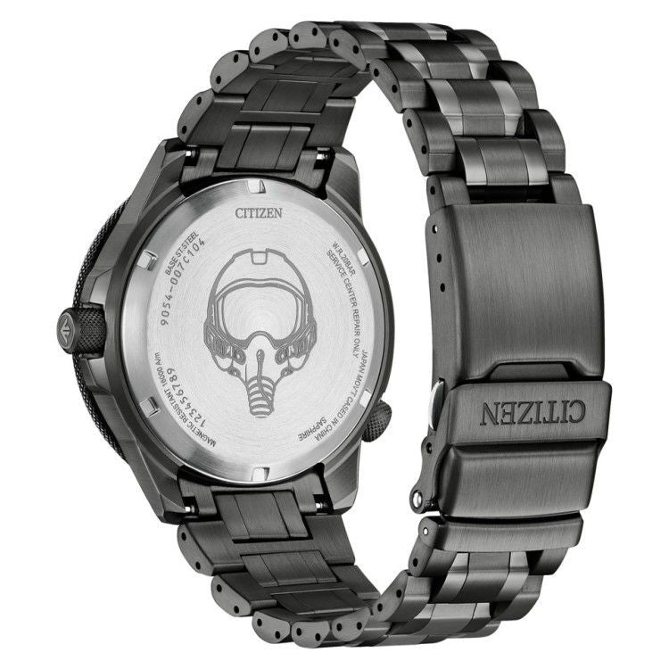 Citizen Promaster Nika NB6045-51H Sky Series mechanical GMT watch with gray stainless steel band and sapphire glass