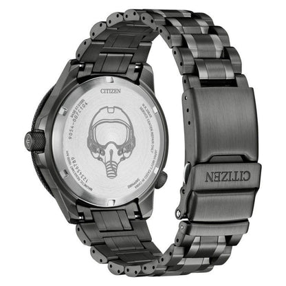 Citizen Promaster Nika NB6045-51H Sky Series mechanical GMT watch with gray stainless steel band and sapphire glass