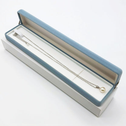 Yamato Akoya pearl pendant with natural white 8.5mm pearl on surgical stainless steel chain