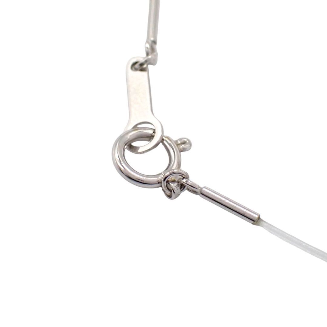 Tasaki Mabe Pearl heart necklace pendant in K18 white gold with Aurora colored Mabe pearl on 41cm chain