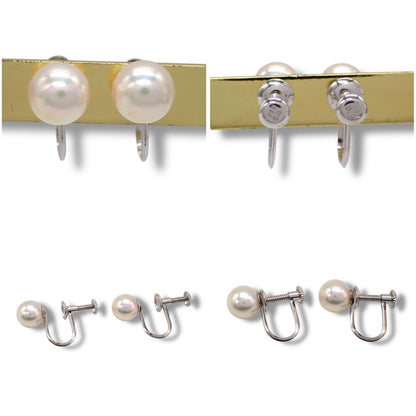 Tasaki Pearl 6.0-7.7mm pearl necklace and matching earrings two-piece set
