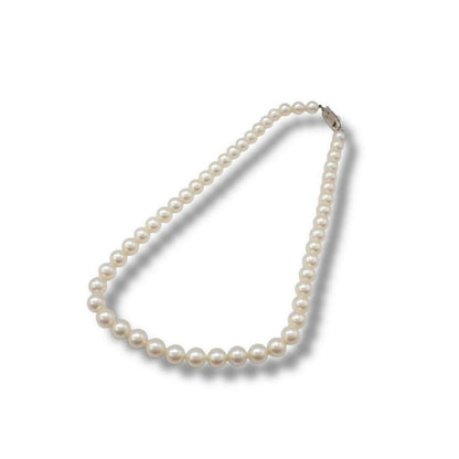 MIKIMOTO Akoya pearl necklace with 7.0-7.5mm pearls on 39cm white gold chain