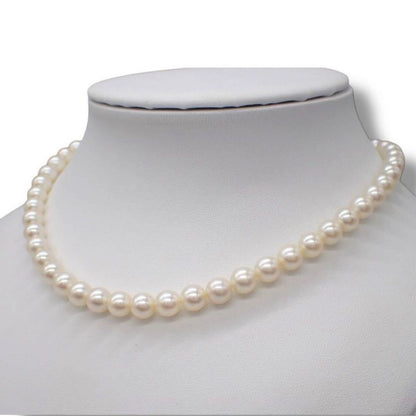 MIKIMOTO Akoya pearl necklace with 7.0-7.5mm pearls on 39cm white gold chain