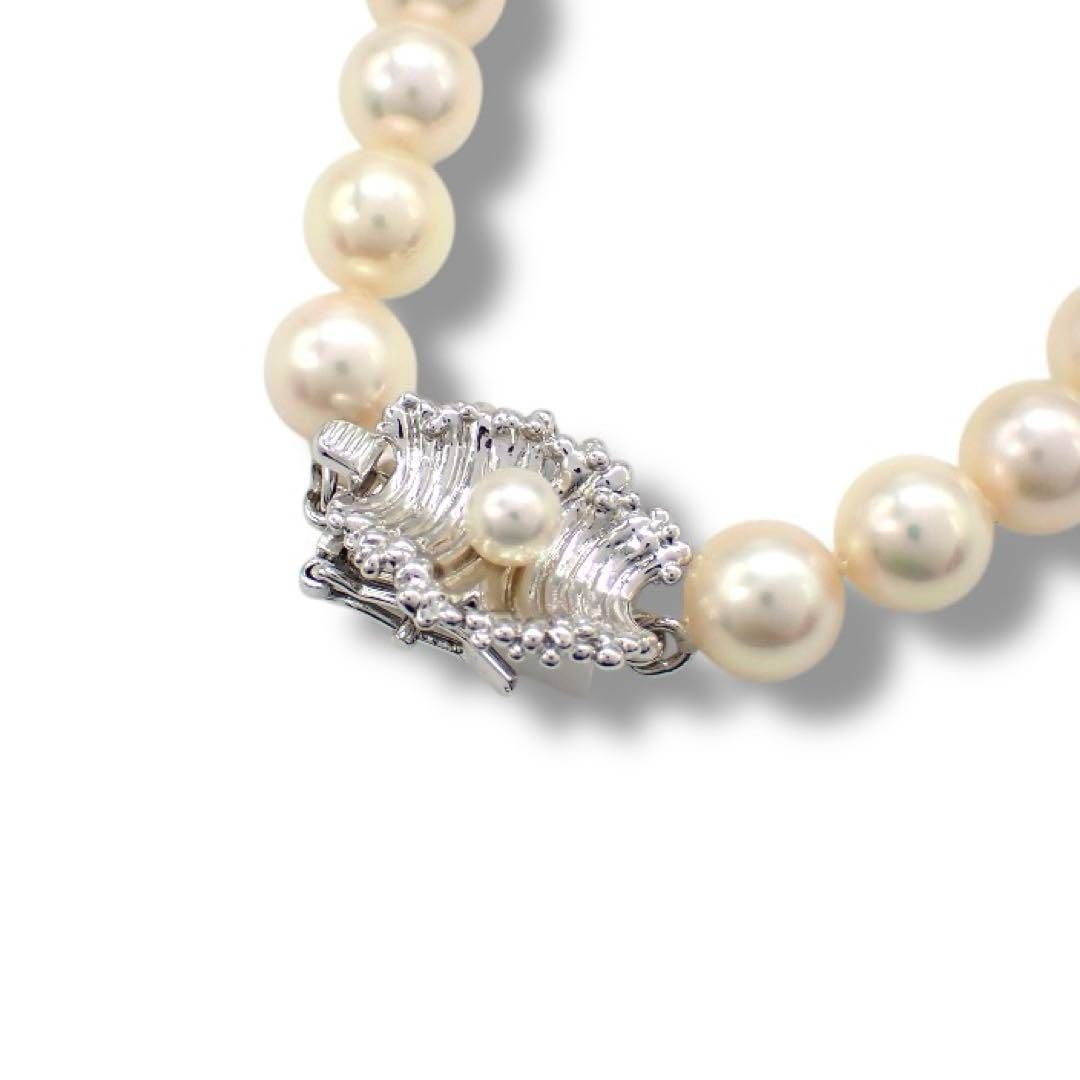 Tasaki Pearl 6.5-7.0mm silver sterling silver choker necklace with natural pink pearls, 42cm length
