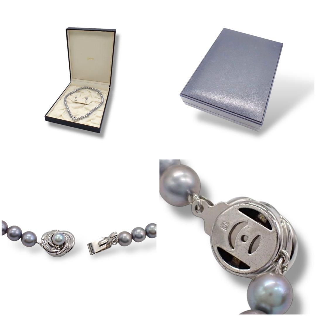 Tasaki Akoya pearl necklace approximately 40cm with 7-7.5mm pearls and matching 7.5mm pearl earrings set