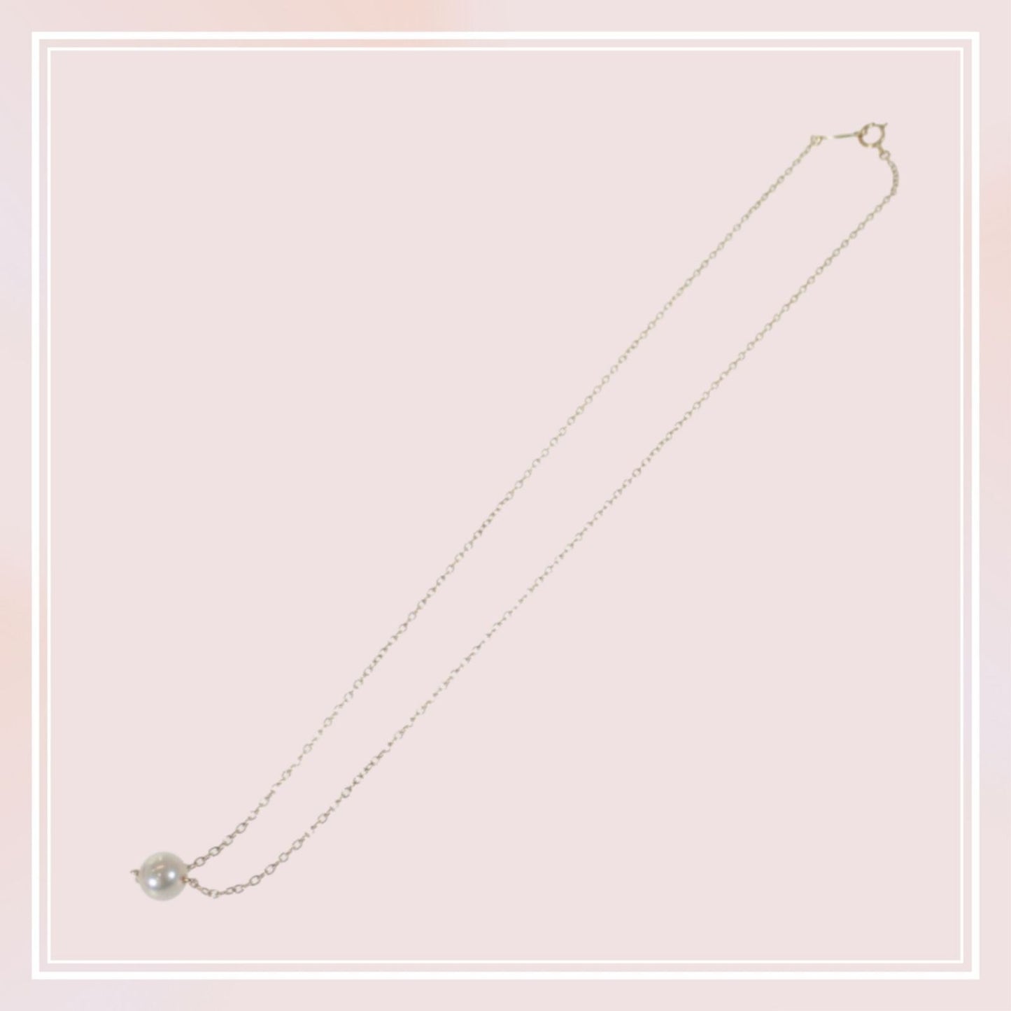 MIKIMOTO Pearl Necklace with 6.5mm Akoya pearls and K18 yellow gold chain length 38cm
