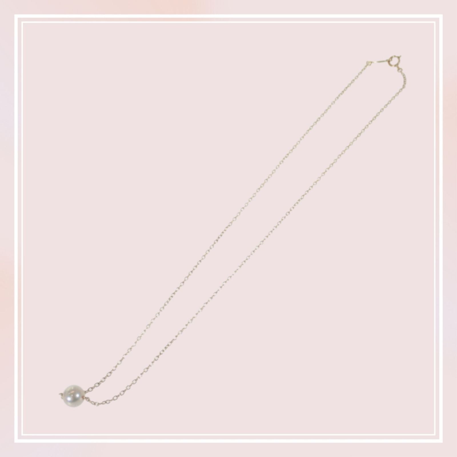 MIKIMOTO Pearl Necklace with 6.5mm Akoya pearls and K18 yellow gold chain length 38cm