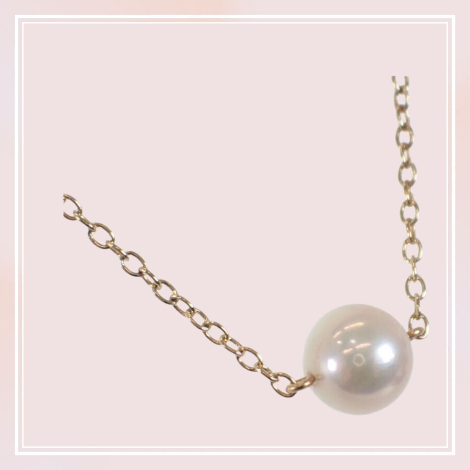 MIKIMOTO Pearl Necklace with 6.5mm Akoya pearls and K18 yellow gold chain length 38cm