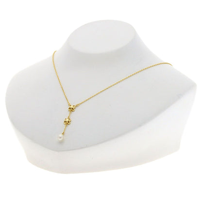 Mikimoto pearl necklace featuring 5.1mm freshwater pearls on a 42cm K18 yellow gold chain