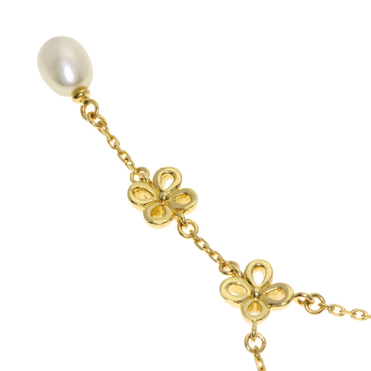 Mikimoto pearl necklace featuring 5.1mm freshwater pearls on a 42cm K18 yellow gold chain