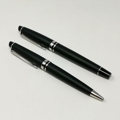 Waterman Paris ballpoint pen and fountain pen set with replacement ink cartridge and box