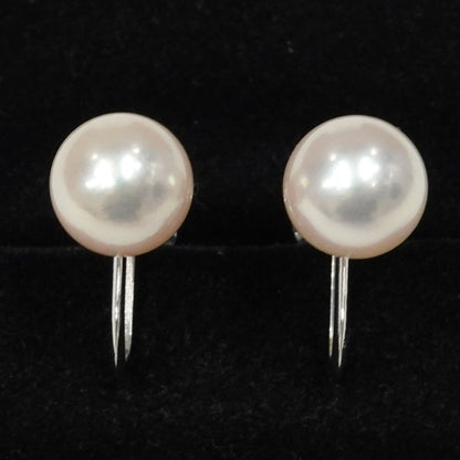 Tasaki Akoya pearl gradient necklace approximately 41cm with matching pearl earrings and silver clasp