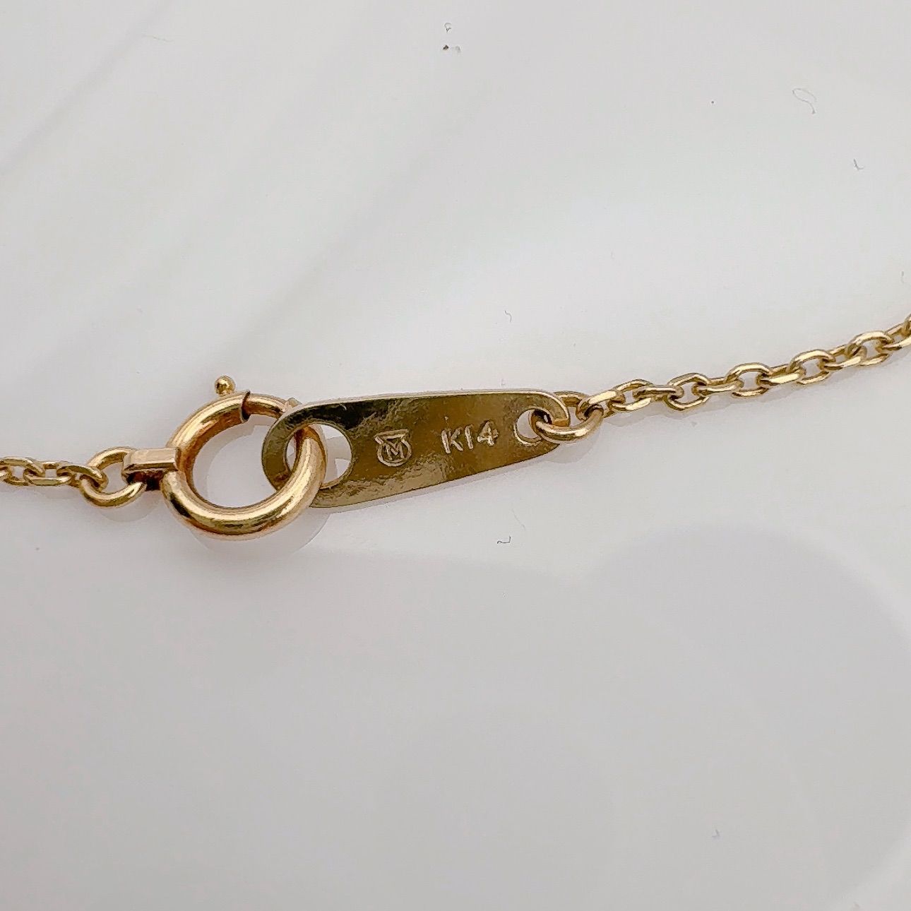MIKIMOTO Station Pearl Necklace K14 with 6.2-6.4mm pearls and 42cm length displayed on white background