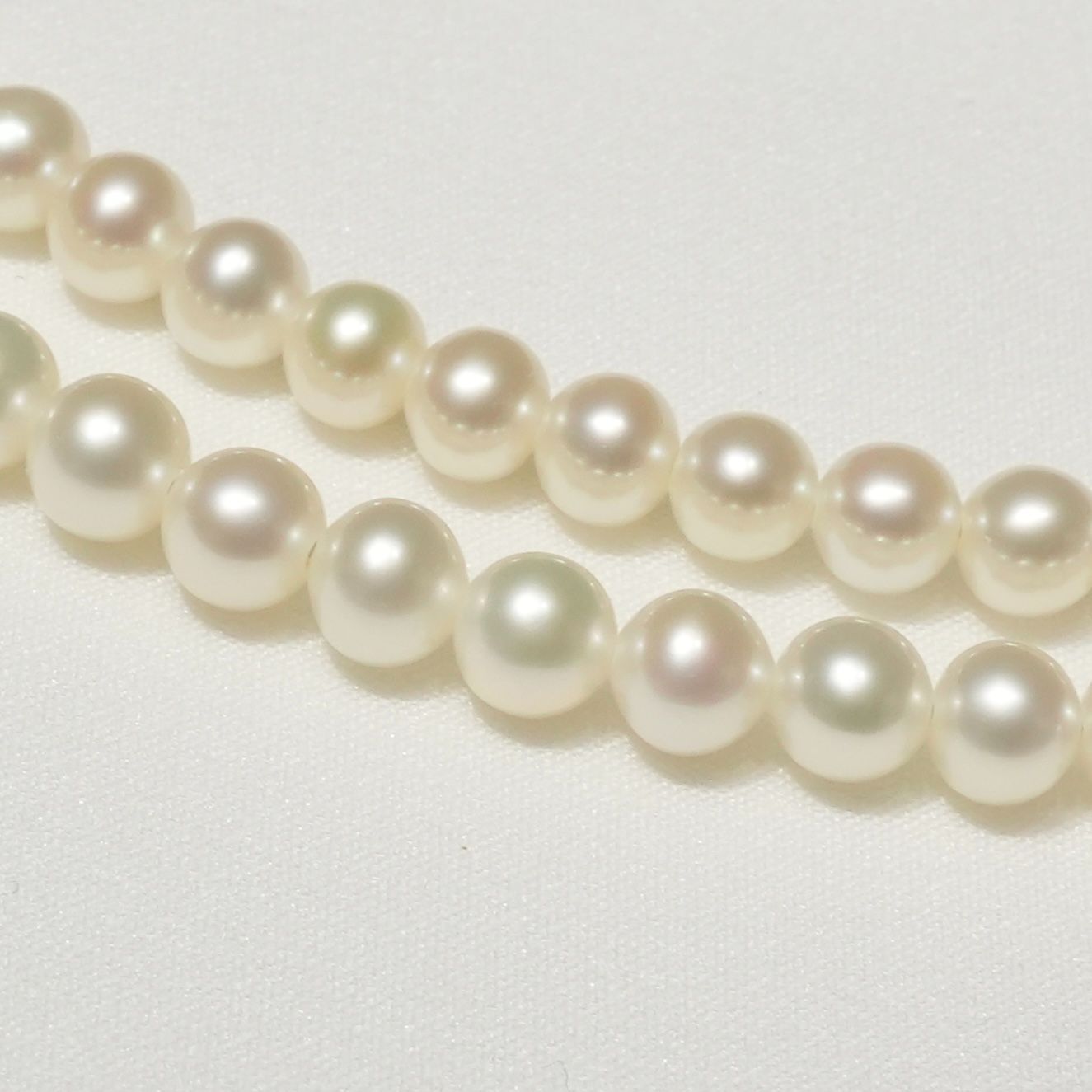 Mikimoto Baby Pearl Necklace in white gold K18WG featuring delicate pearls on a fine chain