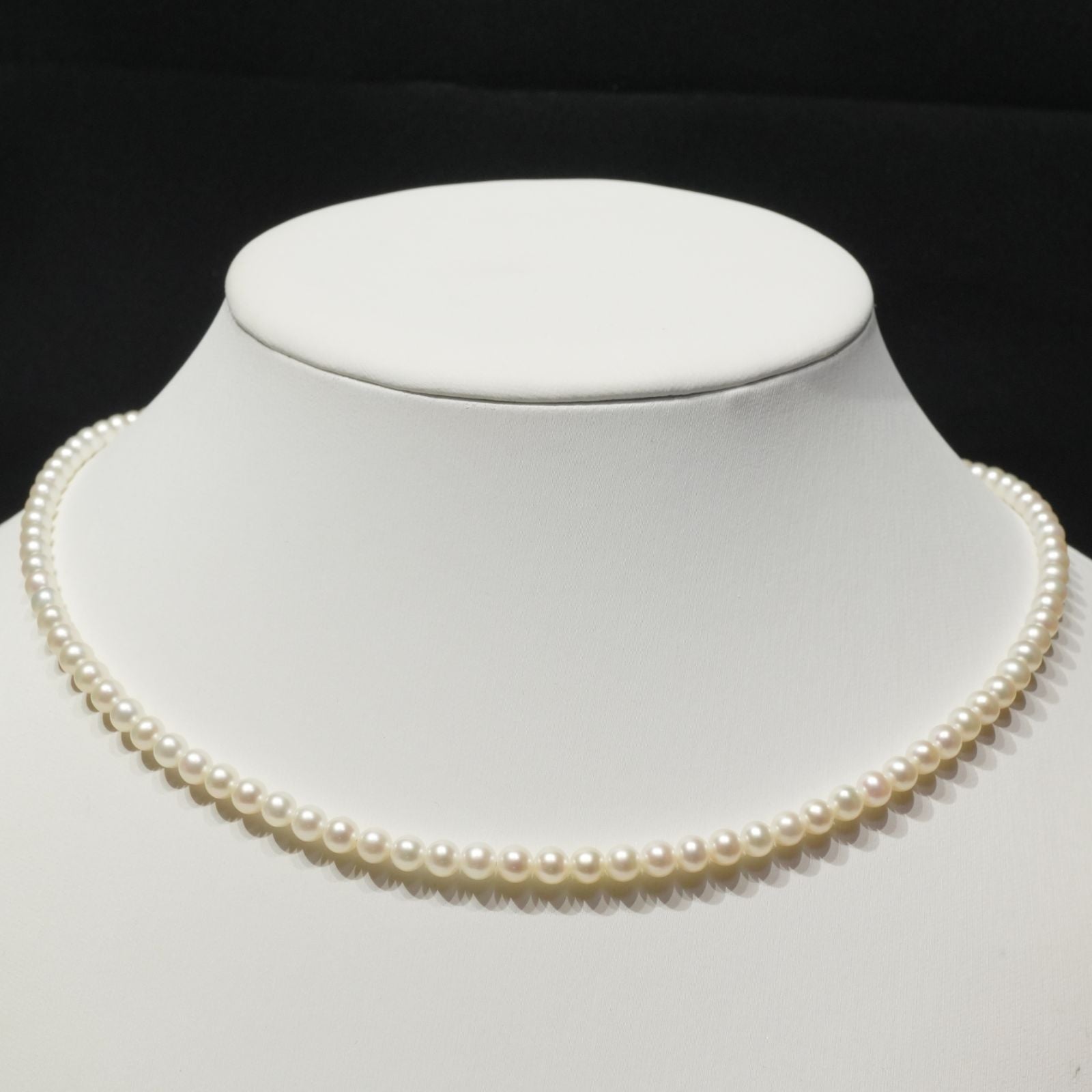 Mikimoto Baby Pearl Necklace in white gold K18WG featuring delicate pearls on a fine chain