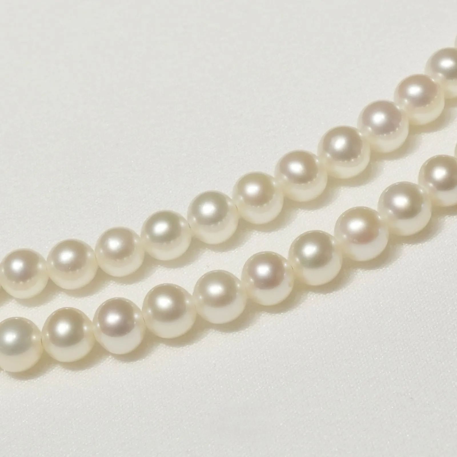 Mikimoto Baby Pearl Necklace in white gold K18WG featuring delicate pearls on a fine chain