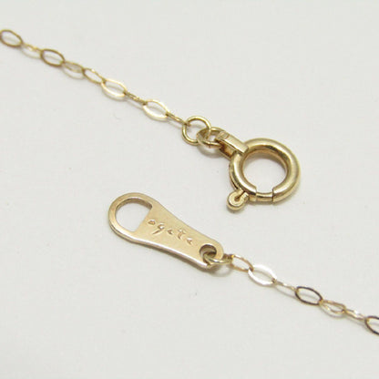 Agete pink gold K10 diamond pendant necklace with 45cm chain length weighing 0.8g