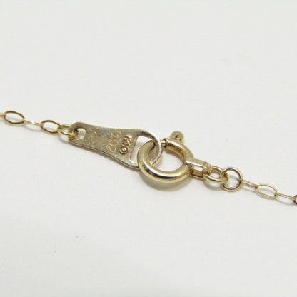 Agete pink gold K10 diamond pendant necklace with 45cm chain length weighing 0.8g