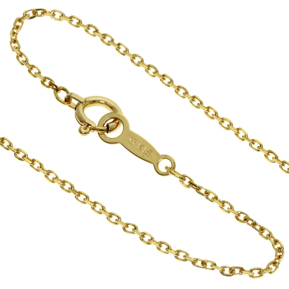 Mikimoto ladies necklace with 6.5mm pearl and diamond set in K18 yellow gold with 38cm chain length