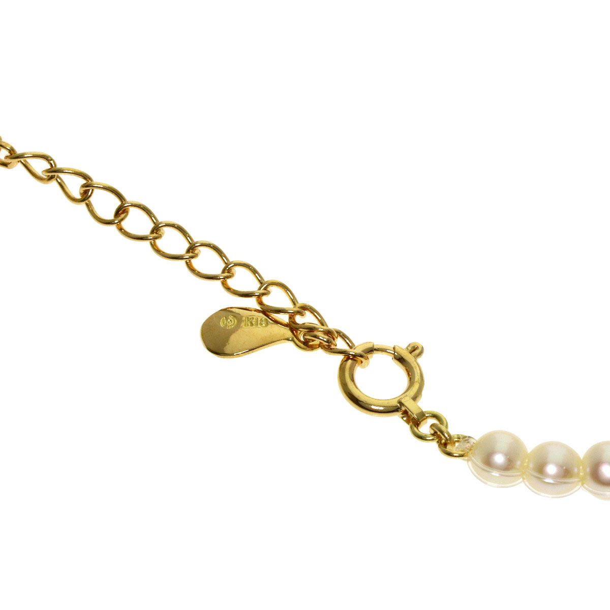 Tasaki Baby Pearl 8-row necklace in K18 yellow gold with white pearls on a 41cm chain