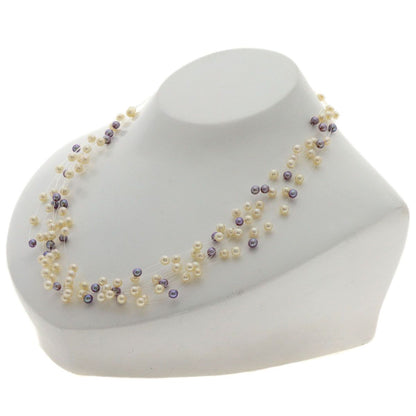 Tasaki Baby Pearl 8-row necklace in K18 yellow gold with white pearls on a 41cm chain
