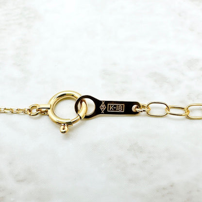 TASAKI yellow gold necklace with 3.9mm pearl pendant, about 40cm length