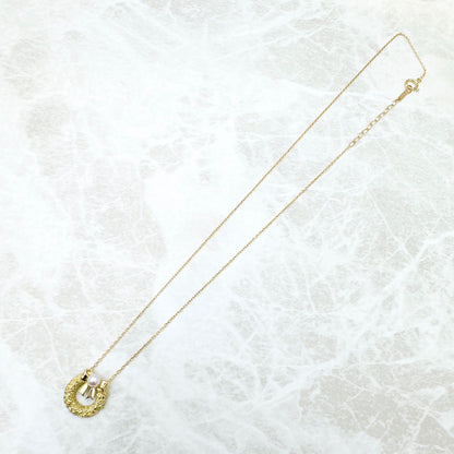 TASAKI yellow gold necklace with 3.9mm pearl pendant, about 40cm length
