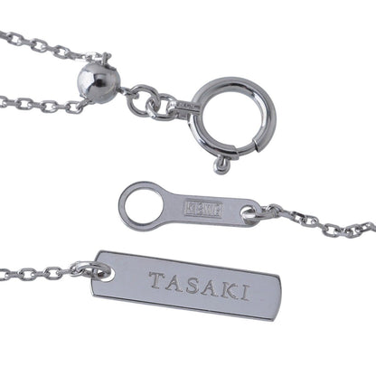 Tasaki Lumino garnet necklace in 18K white gold with 55cm chain and 13mm garnet pendant