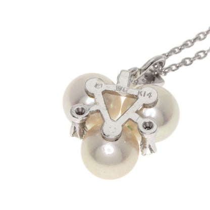 Mikimoto pearl necklace with 7.1mm pearls and 52cm K14 white gold chain for women