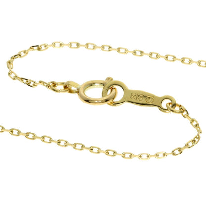 Mikimoto K18YG gold tone ladies necklace with pearl and diamond pendant and 42cm chain length
