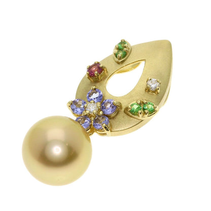 Tasaki Golden Pearl K18YG pendant top with 10.4mm pearl for ladies