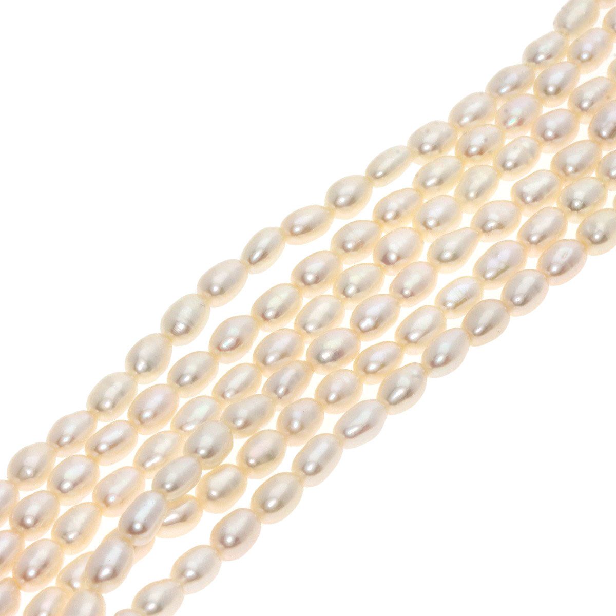 MIKIMOTO 6-row water pearl necklace in yellow gold K18YG with 3.3mm pearls, 41cm chain length for women