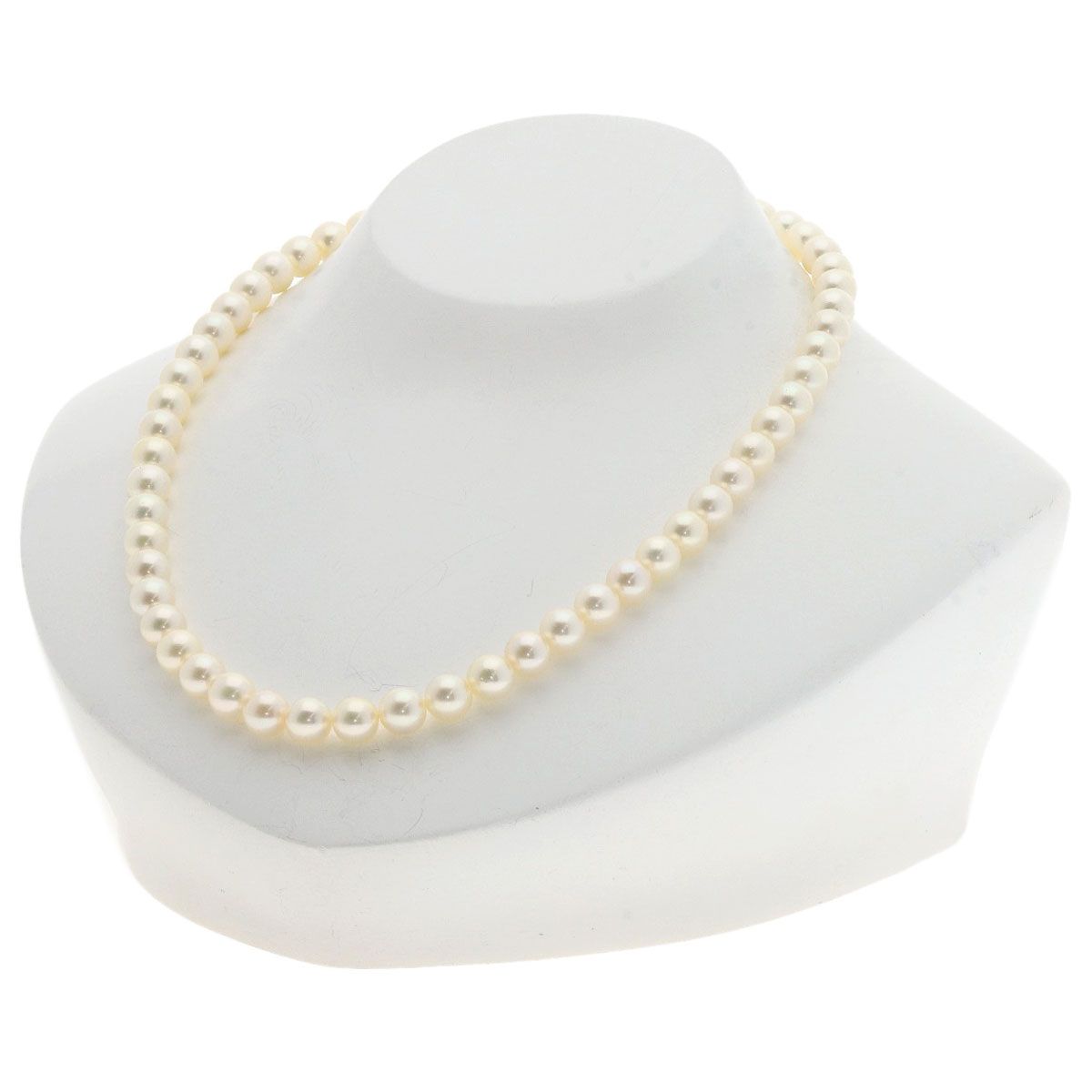 MIKIMOTO Akoya pearl necklace for ladies with 6.7-7.3mm pearls and 41cm sterling silver chain