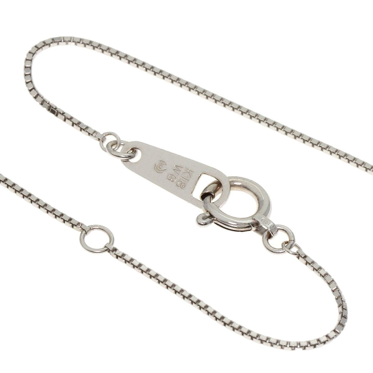 Tasaki pearl three-piece diamond necklace in K18 white gold with 40cm chain for ladies