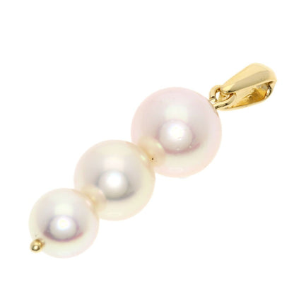 TASAKI Pearl Pendant Top for women in K18 yellow gold with a 6.3-8.3 mm pearl, used condition