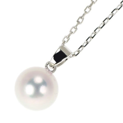 Mikimoto K18WG Akoya Pearl Pendant Necklace featuring 8.4mm pearl and 40cm white gold chain