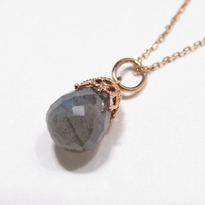 Agete Labrodite necklace in K10 yellow gold with 17 mm pendant on 40 cm chain