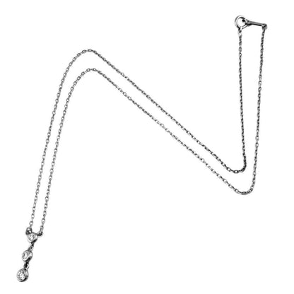 Mikimoto ladies necklace in 18K white gold with diamond, silver color, engraved K18WG on clasp