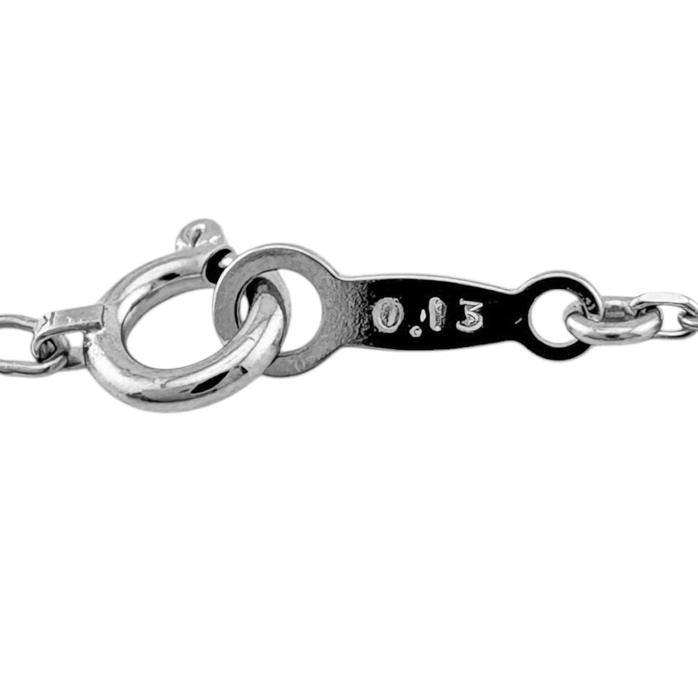 Mikimoto ladies necklace in 18K white gold with diamond, silver color, engraved K18WG on clasp
