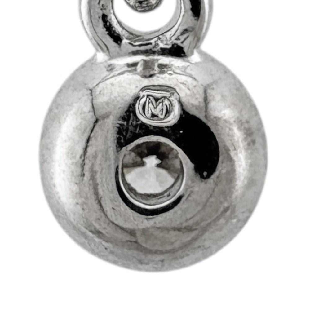 Mikimoto ladies necklace in 18K white gold with diamond, silver color, engraved K18WG on clasp