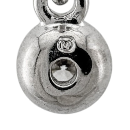 Mikimoto ladies necklace in 18K white gold with diamond, silver color, engraved K18WG on clasp